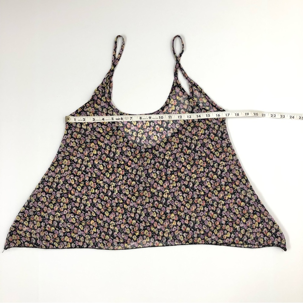Brandy Melville Floral Flowy Tank Top One Size - Picture 10 of 11
